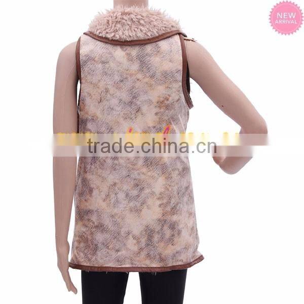 stocked extended sizing sherpa leather vest