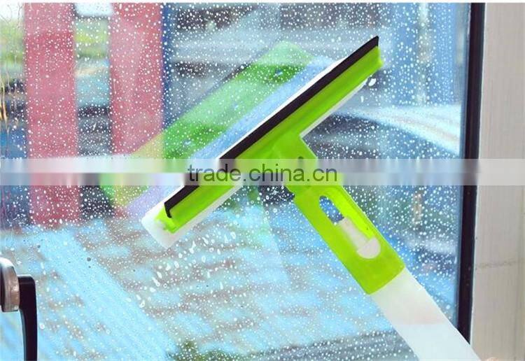 3 in 1 spray window squeegee with sponge and rubber, window cleaner, glass window cleaning wiper