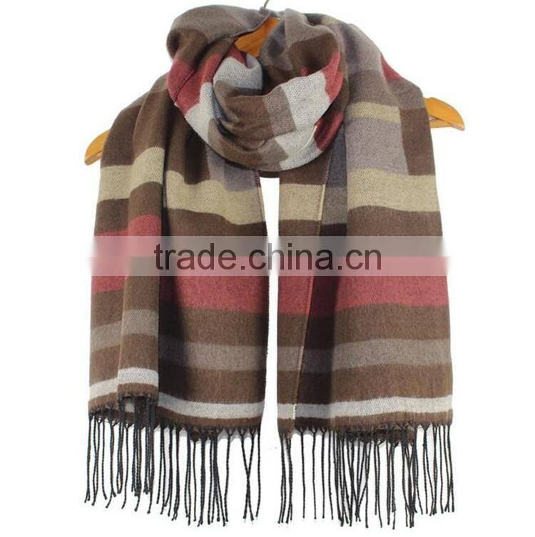 Factory supplier newest strip pashmina scarf from manufacturer