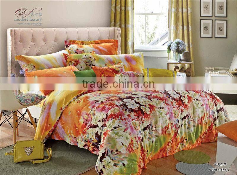 300T 100% egyptian cotton duvet cover bed cover flat sheet pillow case