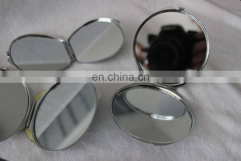 blank sublimation metal pocket mirror makeup double sided mirror