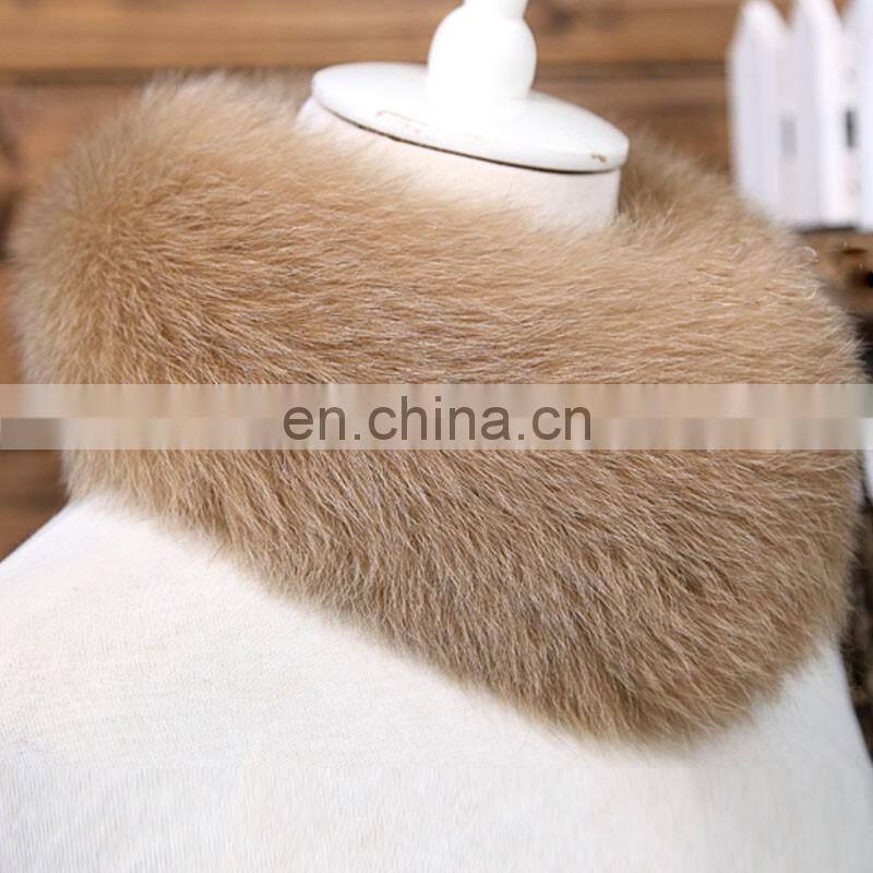 Fashion winter real fox fur neck warmer scarf hot sale big fur collar