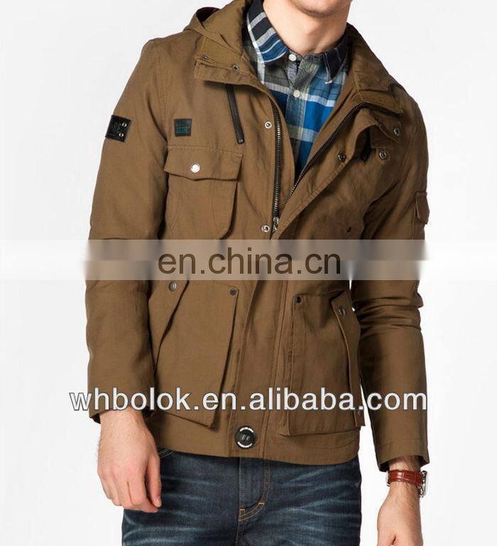 Factory wholesale mens casual cotton jacket slim fit jacket