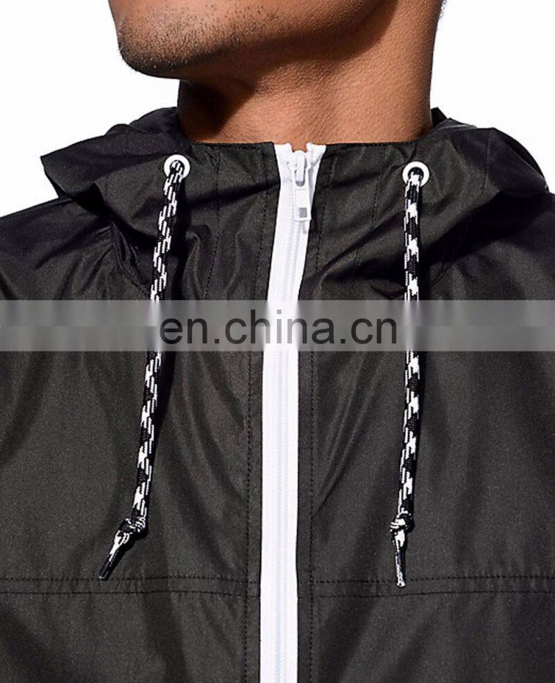 mens 100%polyester lightweight waterproof&windproof windbreaker jacket