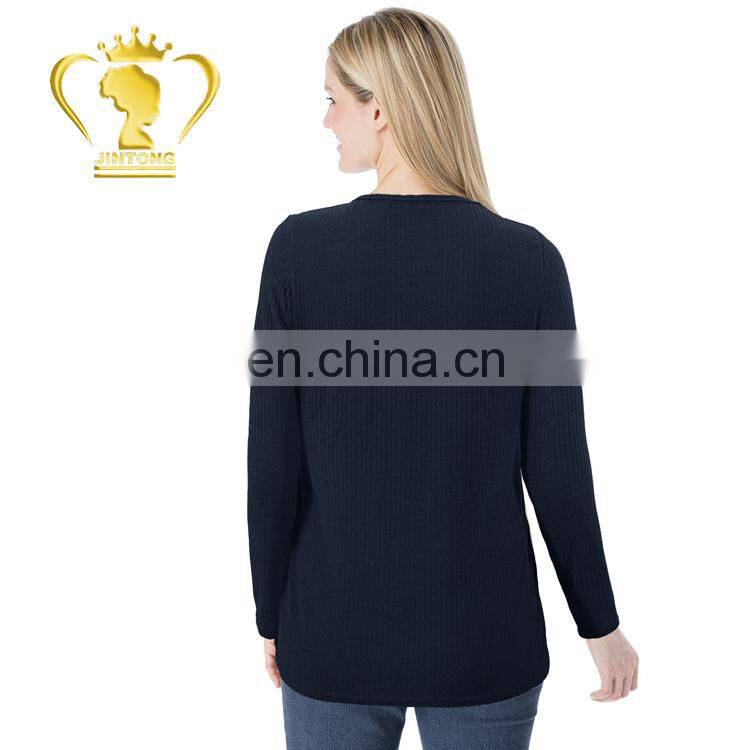 2017 Autumn fashion women wear korean blouse with zipper at neck
