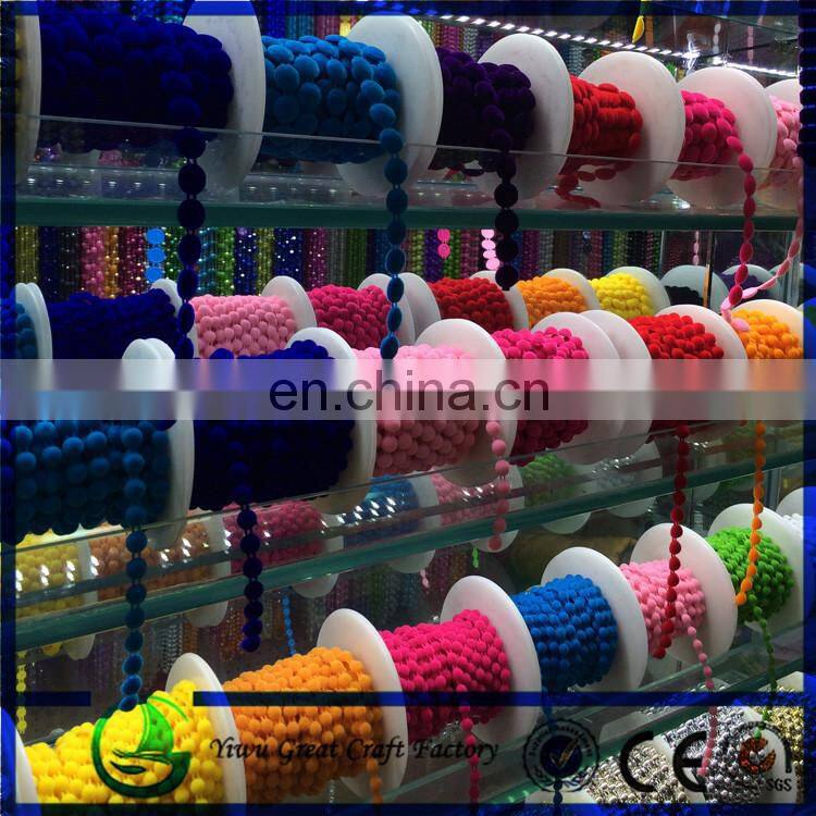 The new sapphire circular flocking cotton cords bead clothing decorative accessories