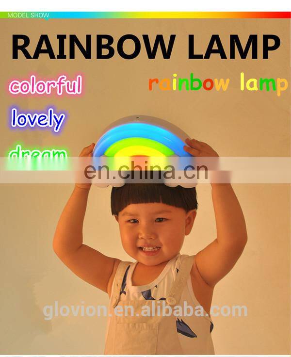 Cute desk lamp for baby sleep sound and light control wall sticker light multi-color novelty decorative bedroom lamp