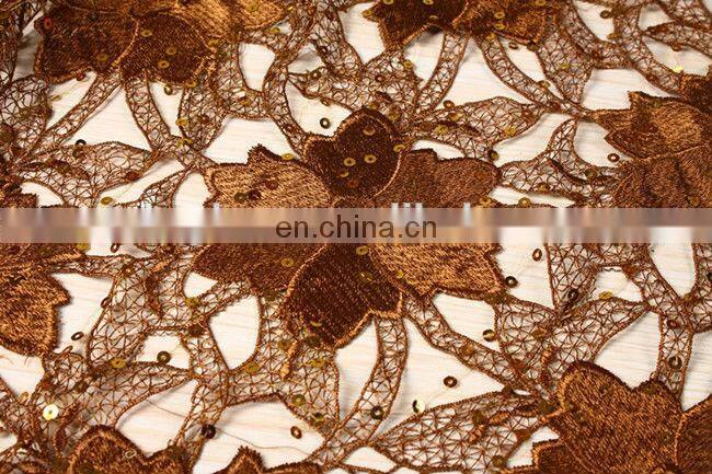 brown flower french lace wholesale