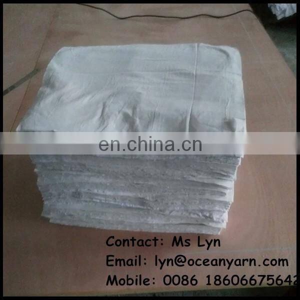white wiping rags 100% cotton cheap cleaning rags wiping cotton rags