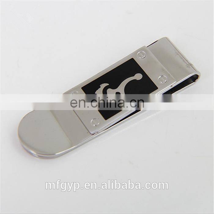 Free sample red plated money clip with spring