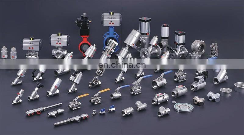 Stainless steel 304 PTFE seal stem pneumatic angle seat valve G3/4"