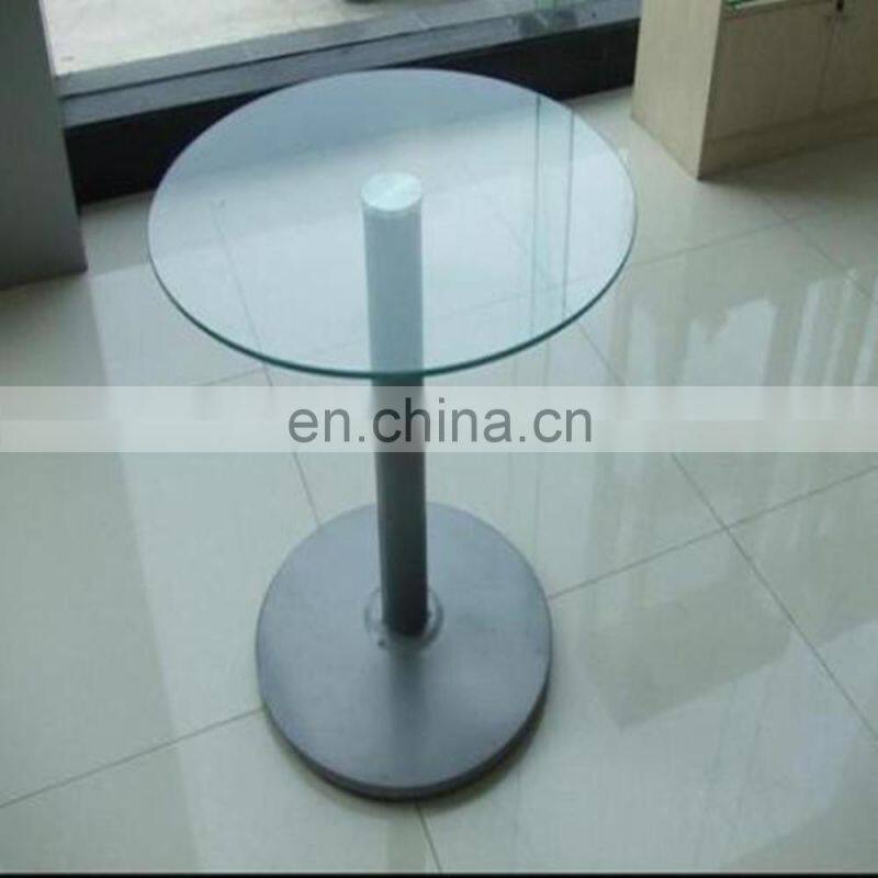 round shape tempered table glass