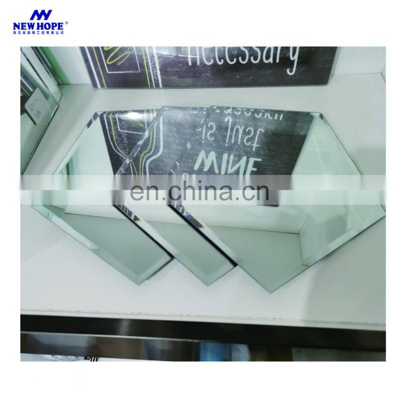 Weddings Use glass mirror candle holder Beveled Edge Mirror Tiles for Wedding Centerpiece Mirror Candle Plate