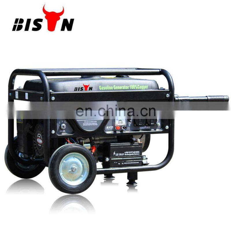 BS2500 BISON China Taizhou Home Use Standby generator 2kw Cooper Wire 5.5HP electric start Gasoline Generator