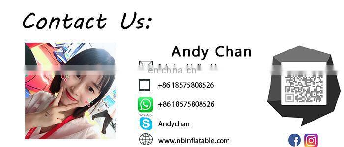 PVC/ Oxford cloth big inflatable chicken with Donald Trump hair for protest NB006-3