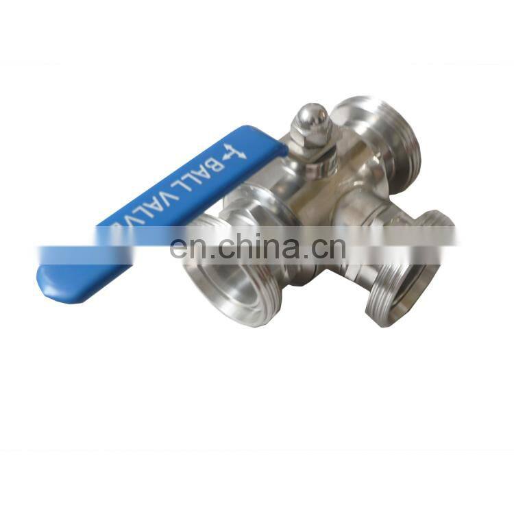Homebrew Stainless Steel Sanitary Tri Clamp Full Bore 3 Way Ball Valve SS304 1.5"