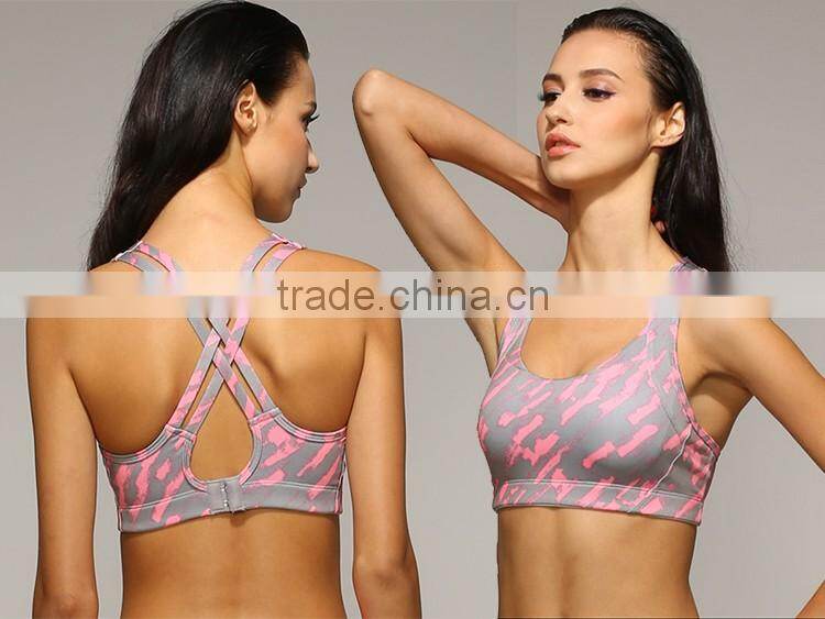 Competitive price China manufacturer nylon and spandex sex yoga bra