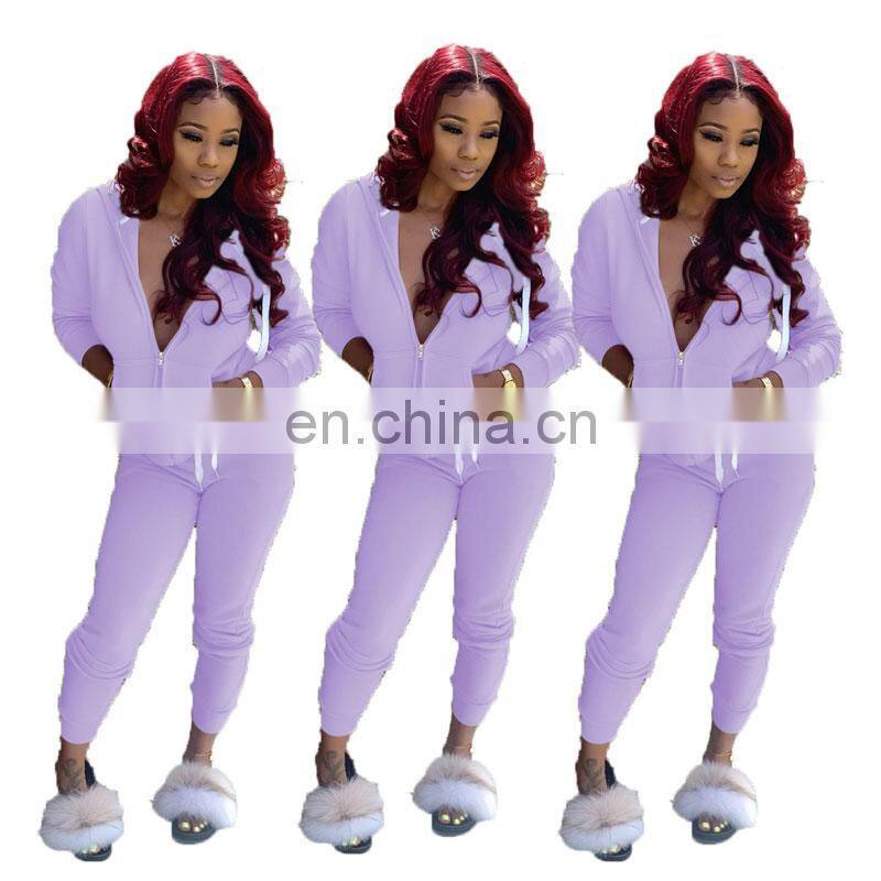 Manufacturers wholesale plus size women's spring and autumn home wear casual 2-piece suit custom sports suit S-5XL