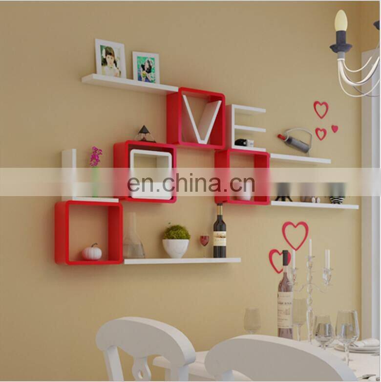 Rustic Home Decor Display Wood Wall Hanging Shelf Floating Shelves Swing
