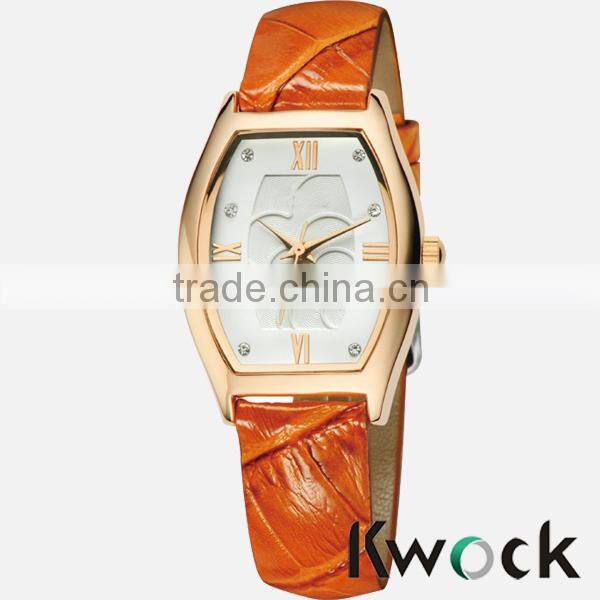 Best Birthday Gift Fashion PU Leather Strap Quartz Wrist Watch For Lady