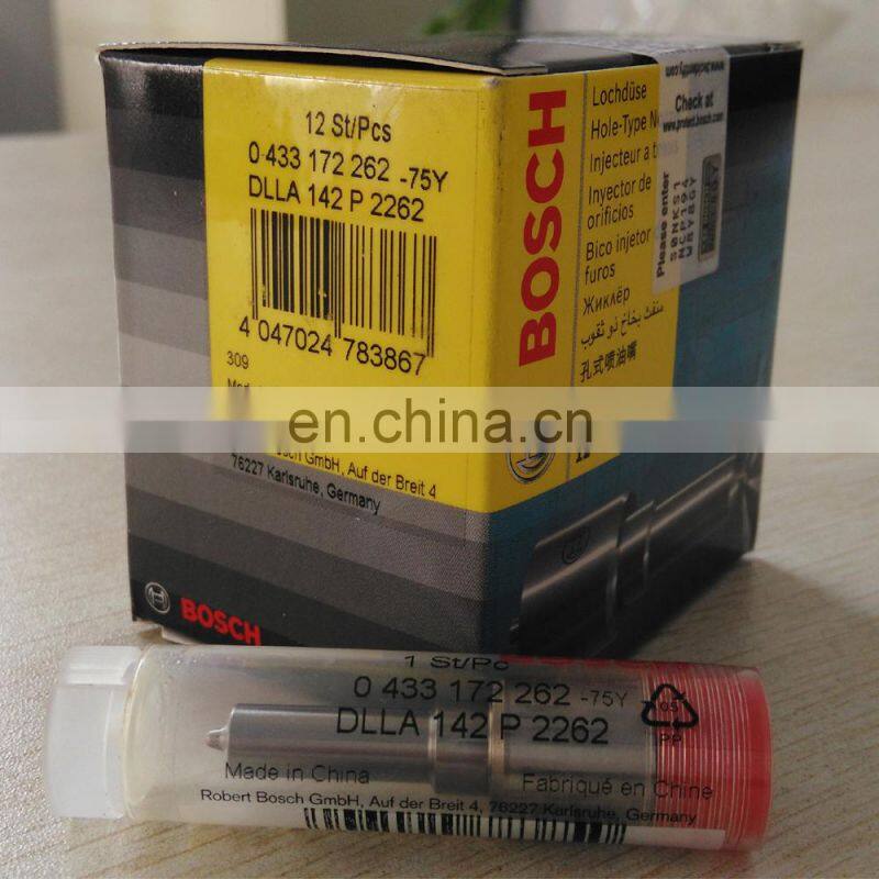 Genuine injector nozzle DLLA142P2262,0433172262 for common rail injector Assy 0445120289