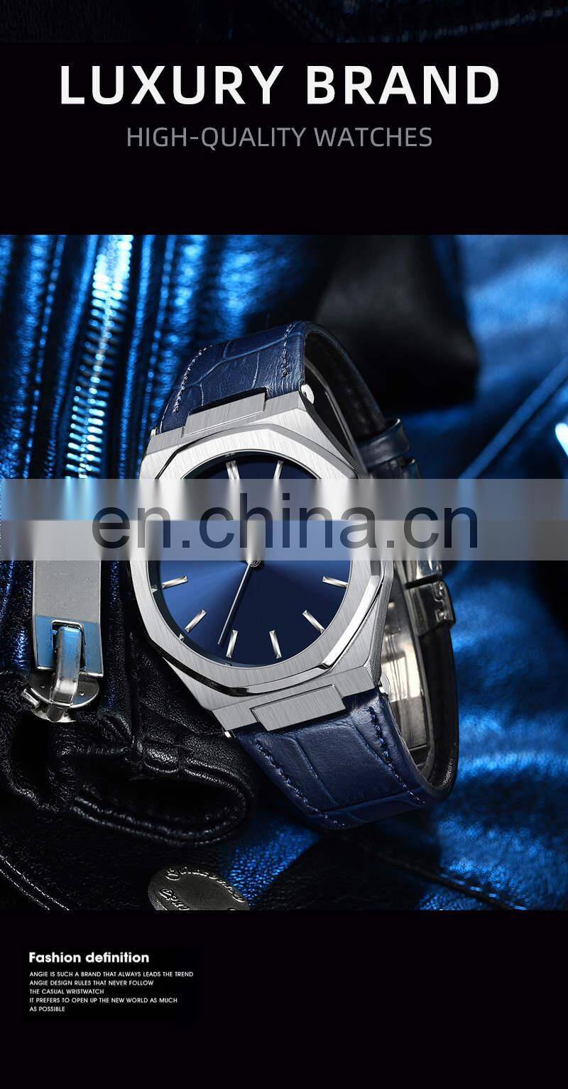 Hannah Martin 5015 Nice simple Quartz Watch Analog Water Resistant Stainless Steel Watches for Sale Men