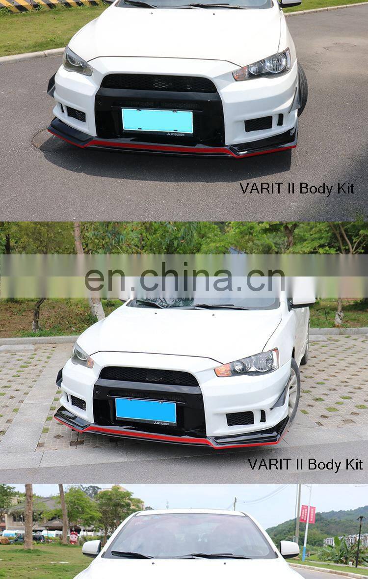 Runde ABS Material Car Front Bumper Modified GTR VARIT II And VARIT III Suitable For 2009-Now Mitsubishi Lancer-EX front bumper