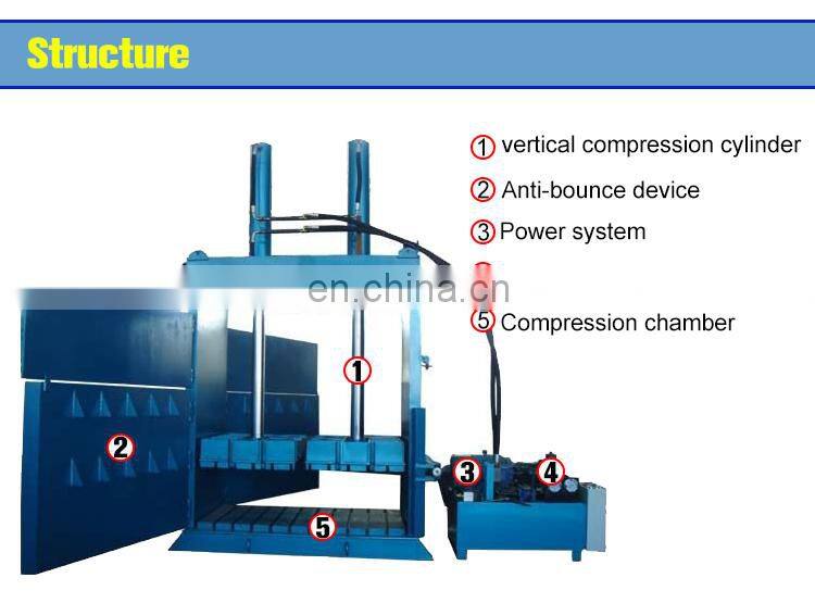 Fully Automatic Hydraulic Cardboard Baler Carton Recycling Machine