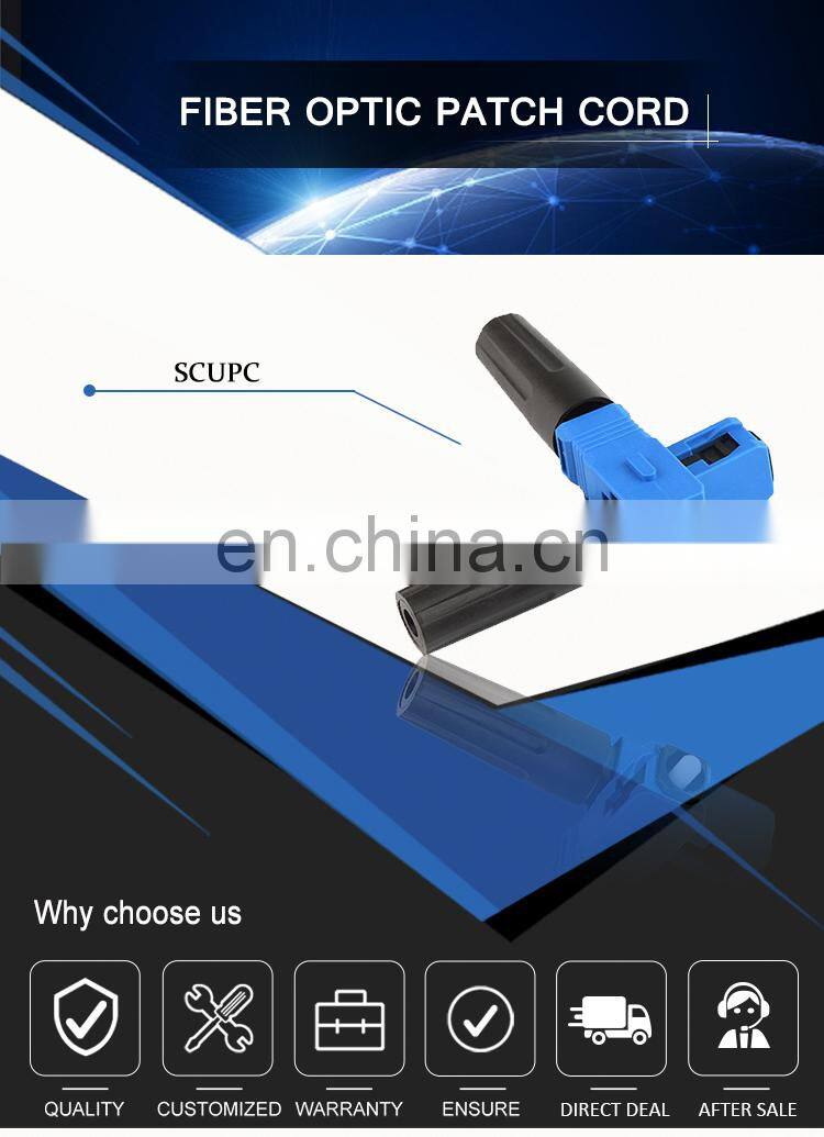55mm 60mm waterproof FTTH Optical Fiber Quick Connector Single Mode Fiber Optic SC APC UPC Fast Connector