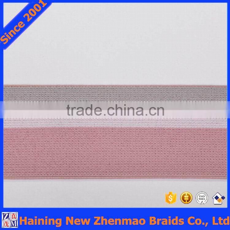 Favorable three color striped woven elastic hat bands