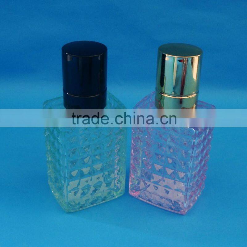 Empty perfume glass bottle with sprayer / Middle east series perfume glass bottle in different shapes