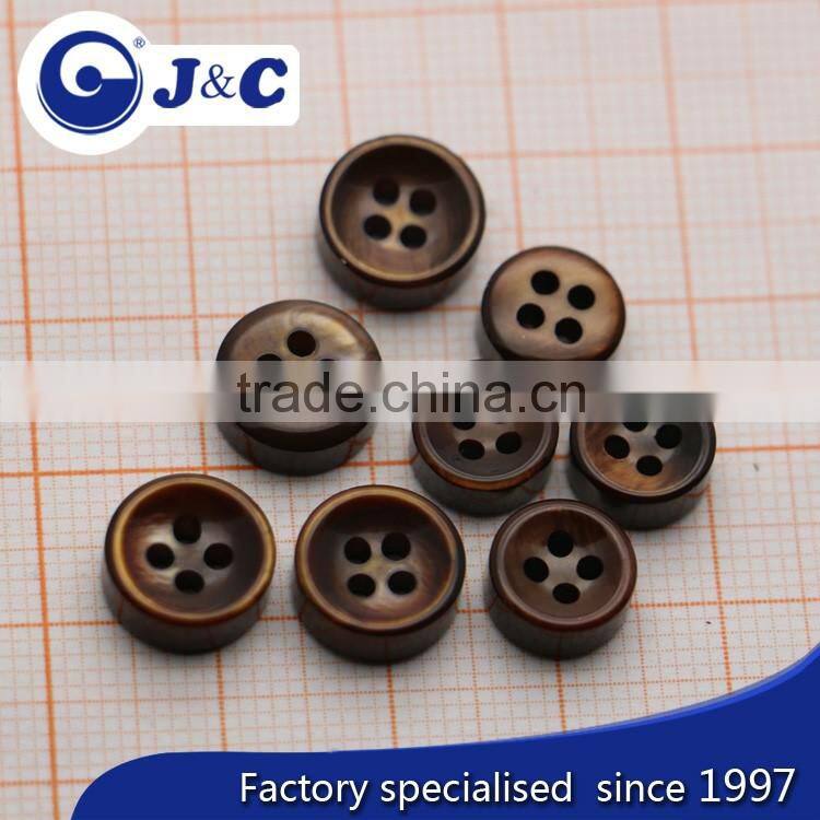 4mm thickness pearl shell buttons ,brown MOP shells shirt button