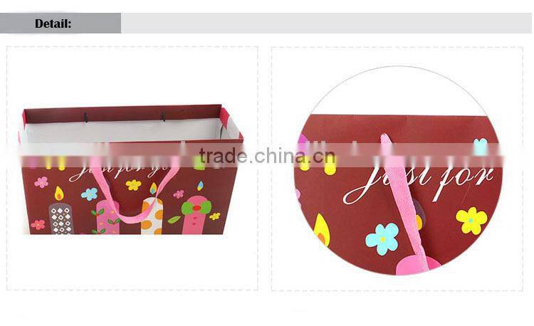 lovely candle pattern boutique paper shopping bag