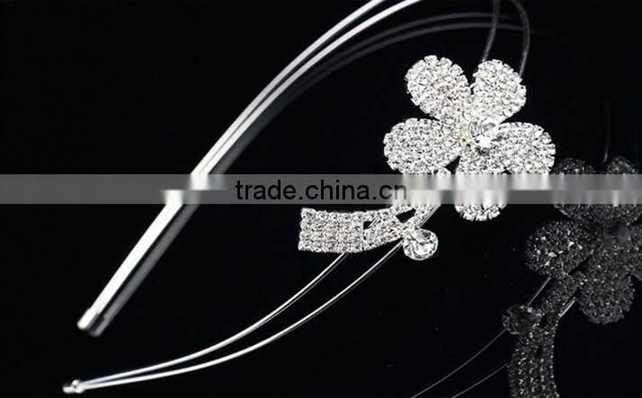 Wholesale Elegant Diamond Flower Headband Hairband For Women Fashion Korean Hair Accessories