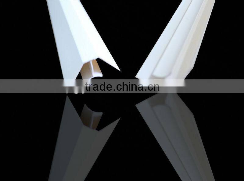 2015decoration material U type PVC corners ,PVC cornice, PVC clips,PVC accessories