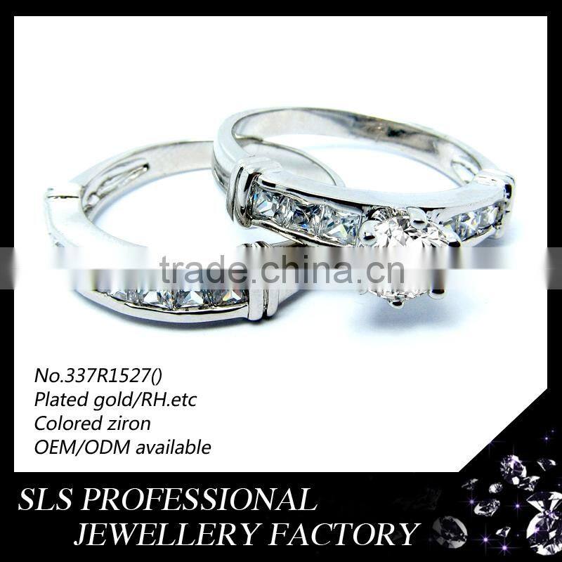 Shengleishi hot sale light weight silver engagement couple rings