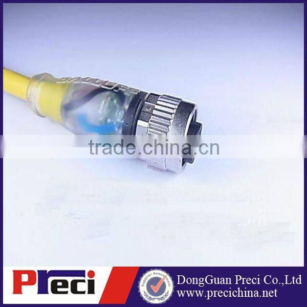 M8 5pins terminal connector with brass gold plated pins