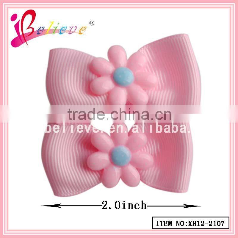 Classical design grosgrain ribbon elastic hair band wholesale elastic hair bow (XH12-2107)