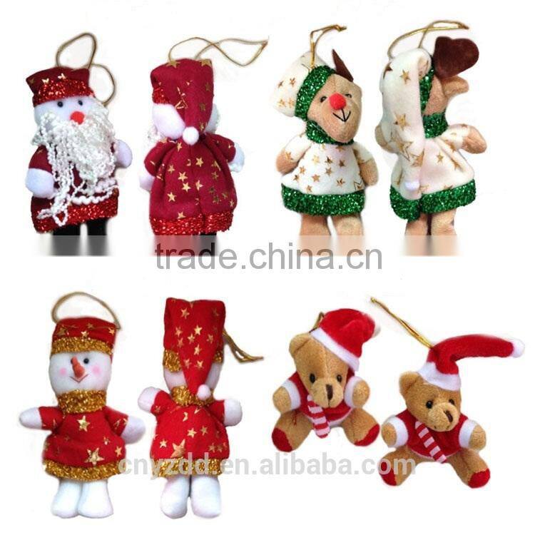 Cheap Promtional Stuffed Pendant for Christmas Tree /Wholesale Stuffed Toys Decorating Christmas Tree/Soft Toy Pendant 15cm