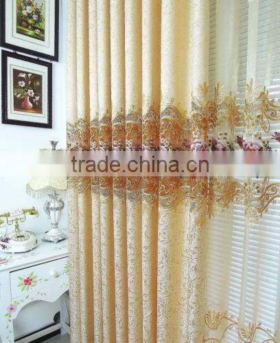 Hot sale embroidered curtain fabric for window living room curtain fabric