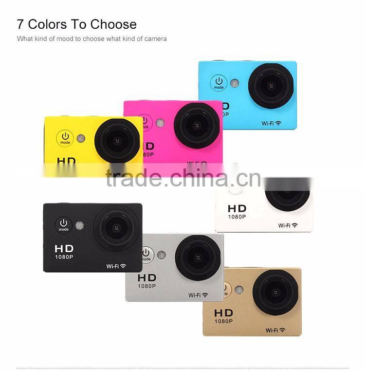 W9 Factory Price 2 Inch Sport DV Full HD 1080P Action Camera With Wifi