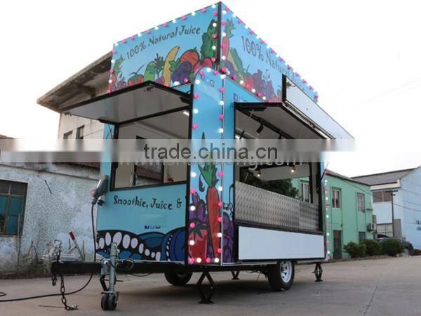 Eco-friendly fast food mobile kitchen trailer/customized mobile food trailer /catering trailer design
