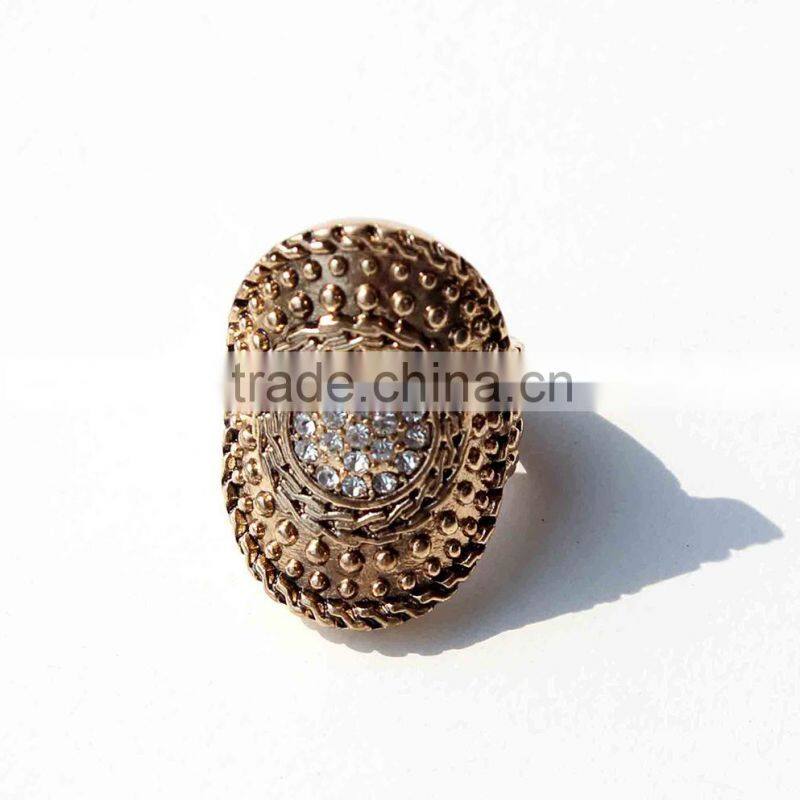 Engagement Ring, Clear Crystal Murano Glass Ring Fashion Jewelry Multi Funtional Button PTM0010