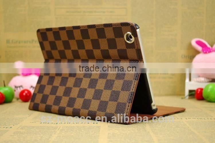 grid style pc pu case for iPad mini 3