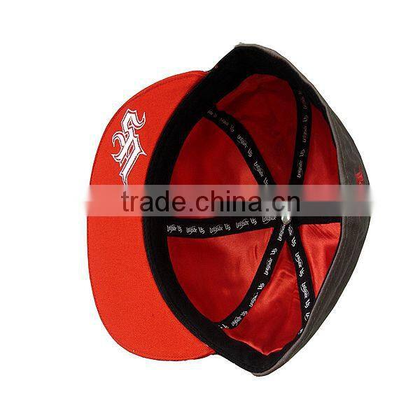 Custom special printing flat brim fitted hats
