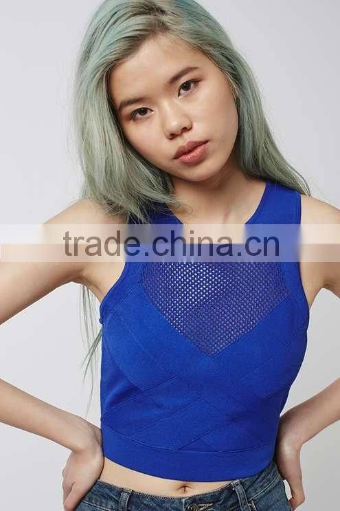 2016 Women 90s Mesh Panel Crop HSS3024