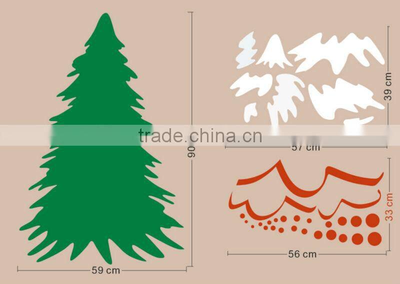 Merry Christmas Tree Mural Removable Home Vinyl Wall Stickers Decal Xmas Decor