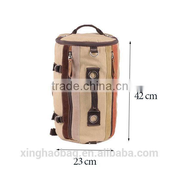 2014 hot selling canvas and leather backpacks, canvas backpack wholesale