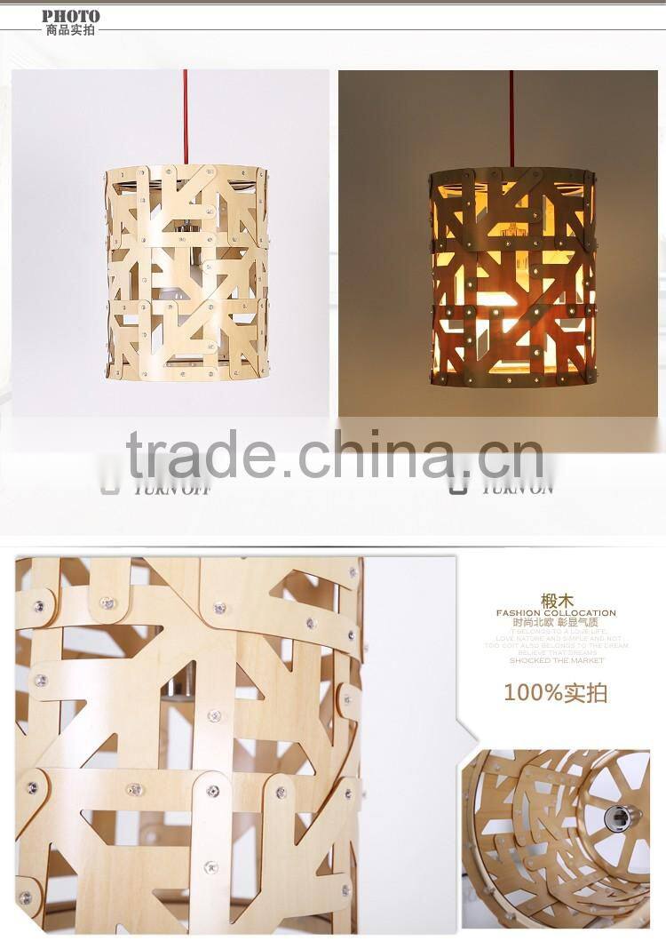 LED pendant Light JK-8005B-22 Home indoor lighting wooden frame fancy industrial hanging pendant light