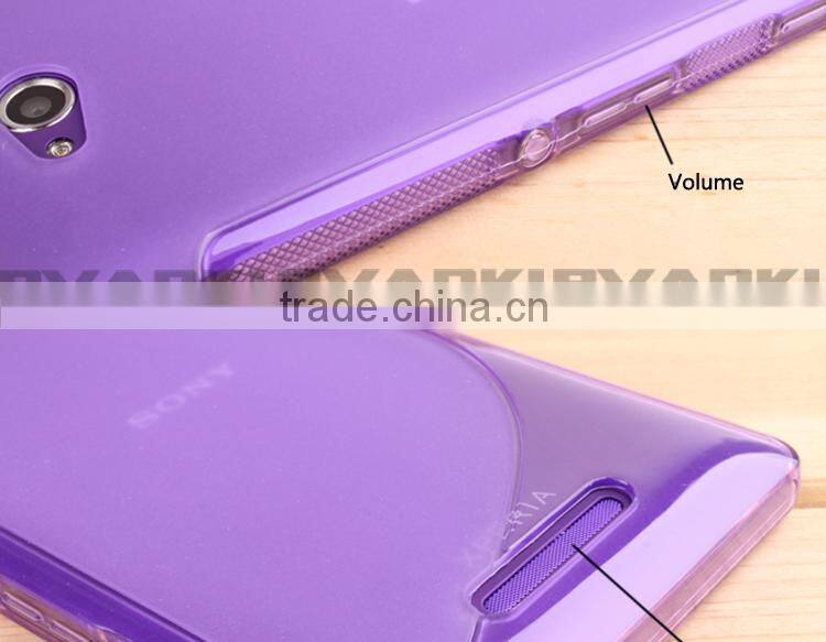 New S Line TPU Silicone Gel case for Sony Xperia C S39h Cheap Price TPU S Line Back Cover Case for Sony Xperia C S39h C2305